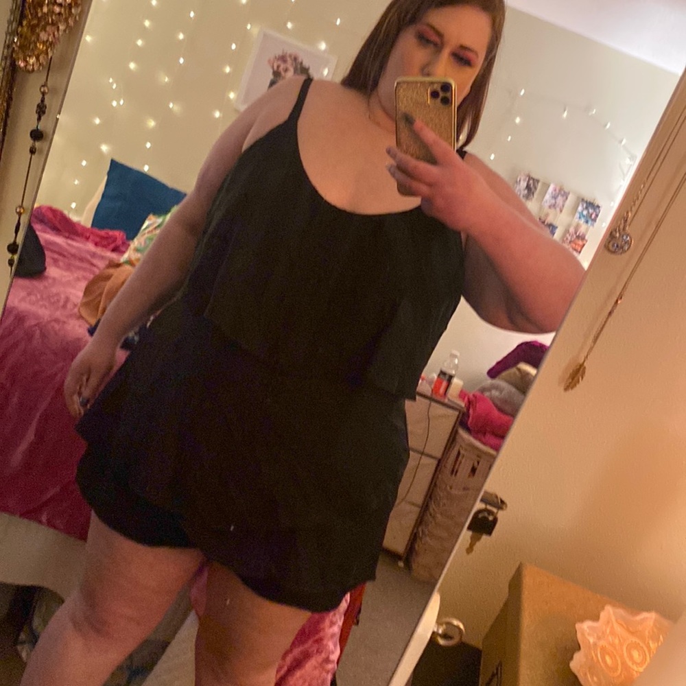 Perfect condition layered black City Chic romper